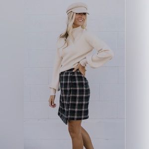Roolee Face the Music Plaid Mini Skirt